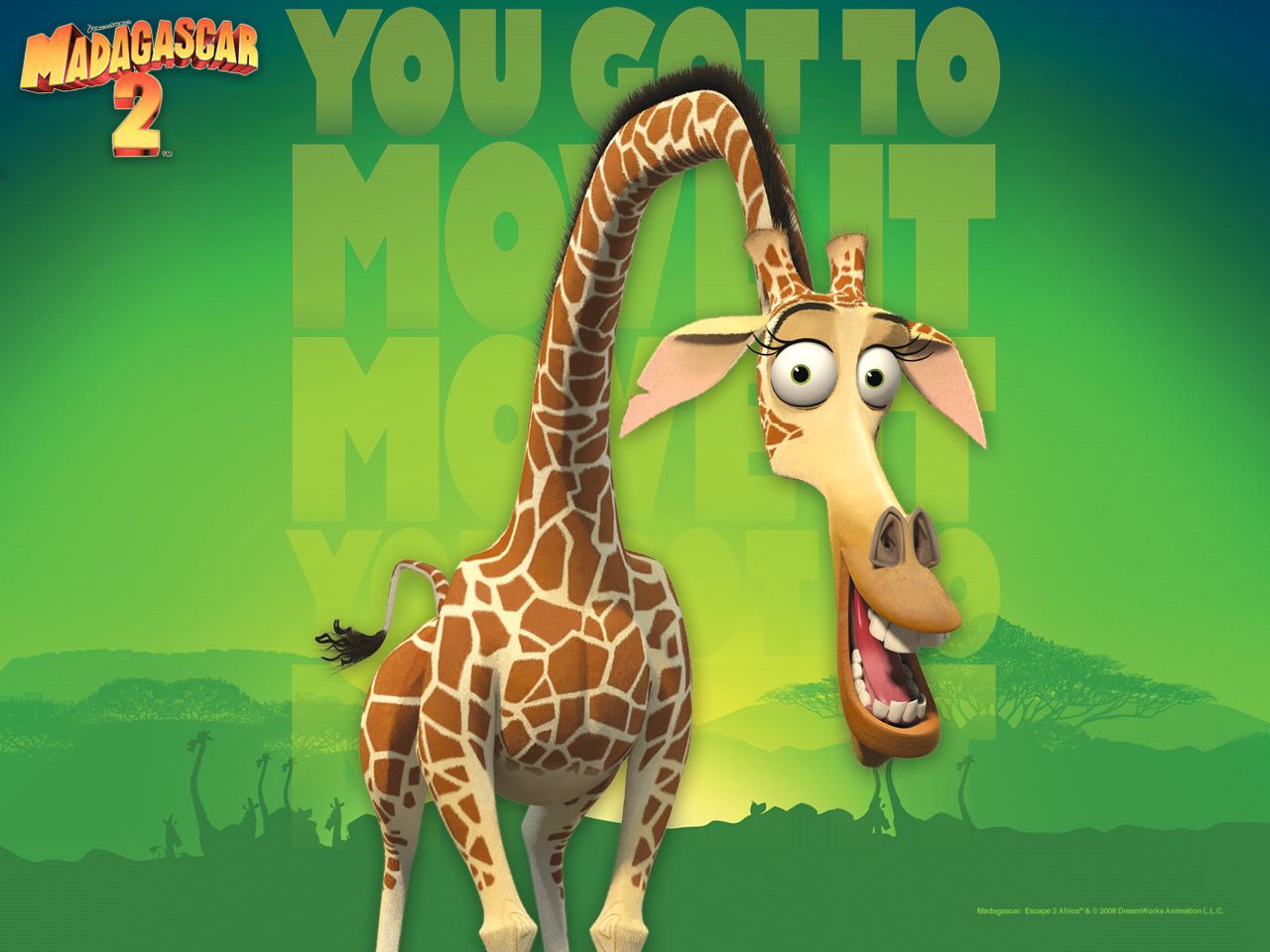 Madagascar 2: girafe fond ecran Madagascar 2: girafe