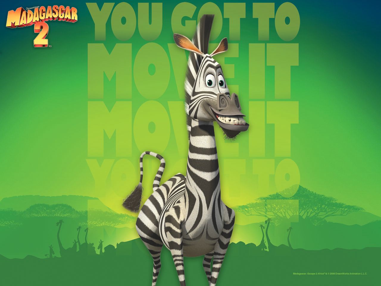 Madagascar 2: zèbre fond ecran Madagascar 2: zèbre