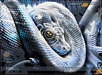 Serpent robot en 3D wallpaper