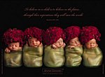 fond ecran  Anne Geddes: bébés roses
