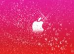 fond ecran  Logo Apple rose