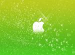 fond ecran  Logo Apple vert