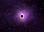 Logo Apple galaxie violette wallpaper