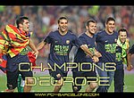 fond ecran  FC Barcelone Champions d'Europe
