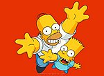 fond ecran  Homer et Bart Simpson