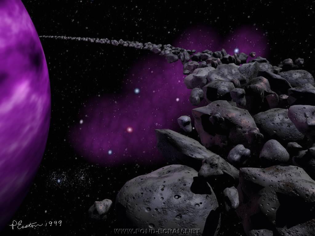 image 3d asteroïdes fond ecran image 3d asteroïdes