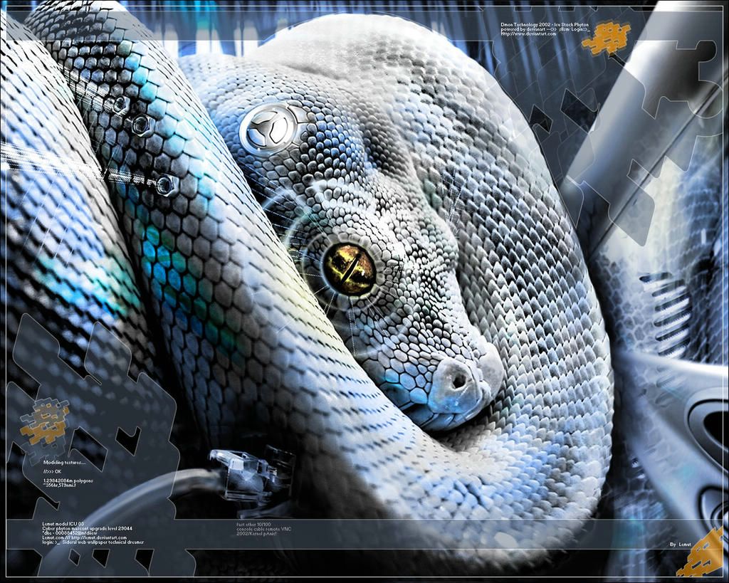 Serpent robot en 3D fond ecran Serpent robot en 3D