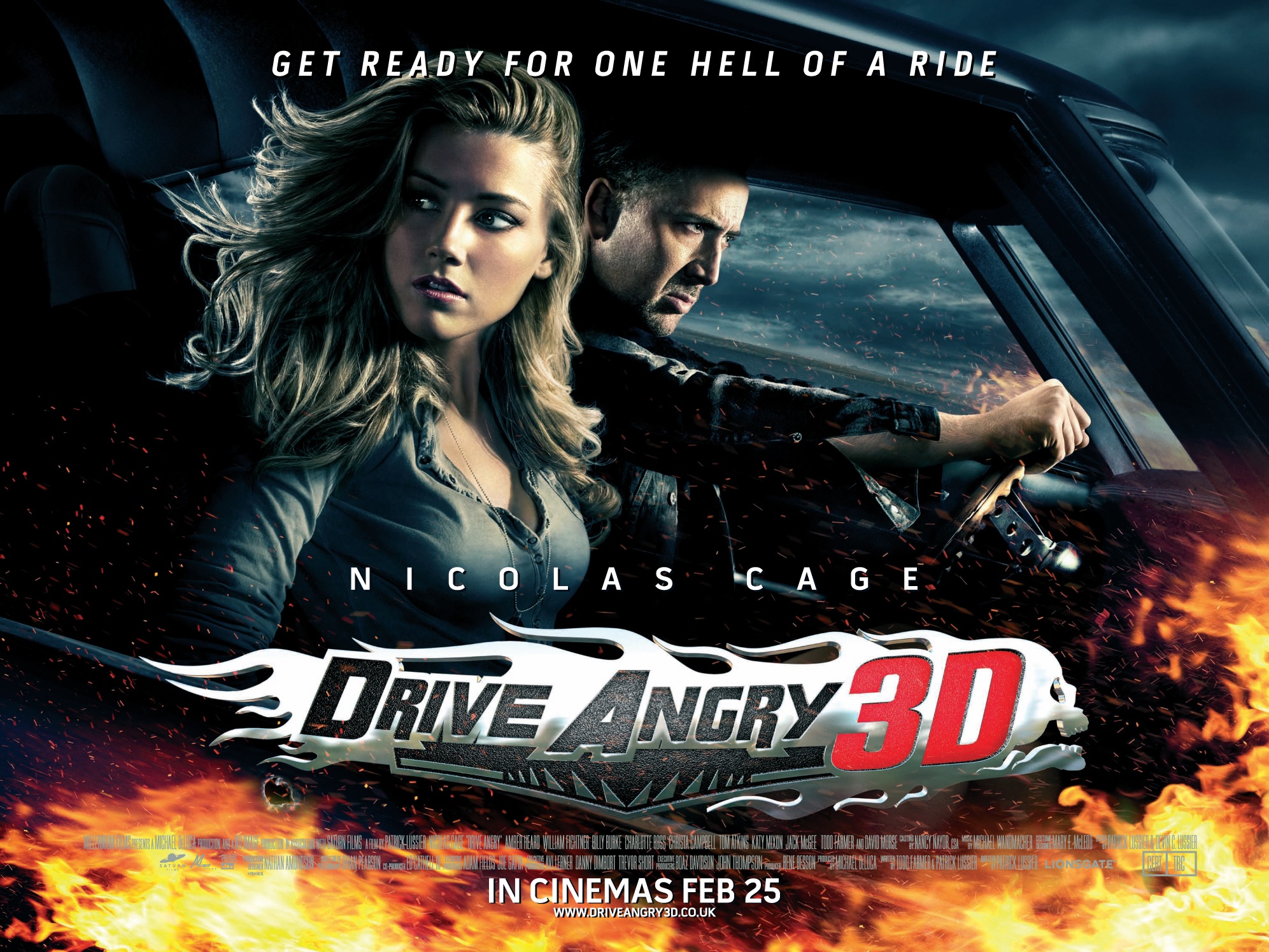 Drive Angry 3D : Affiche fond ecran Drive Angry 3D : Affiche