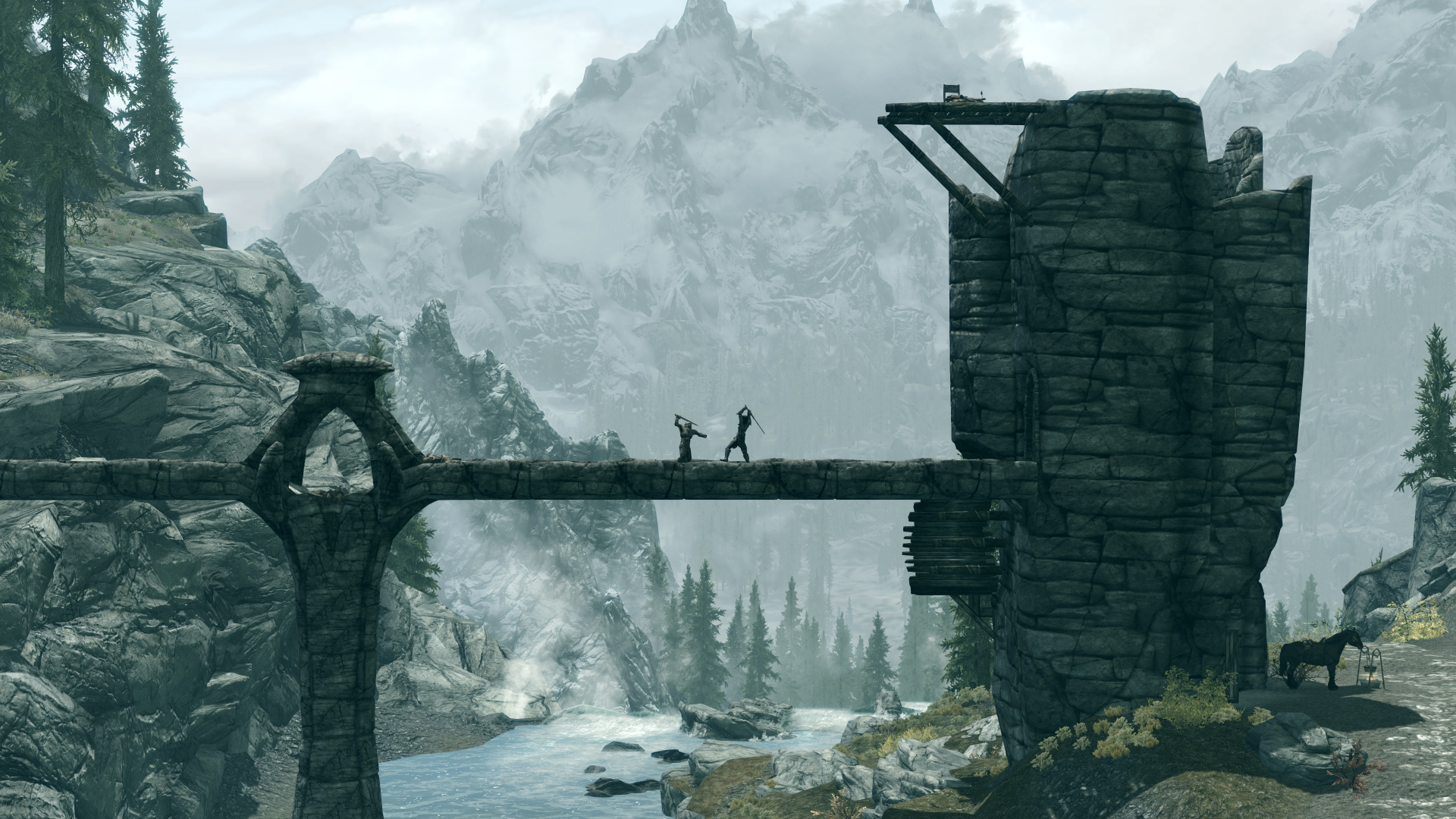 Skyrim : Combat fond ecran Skyrim : Combat