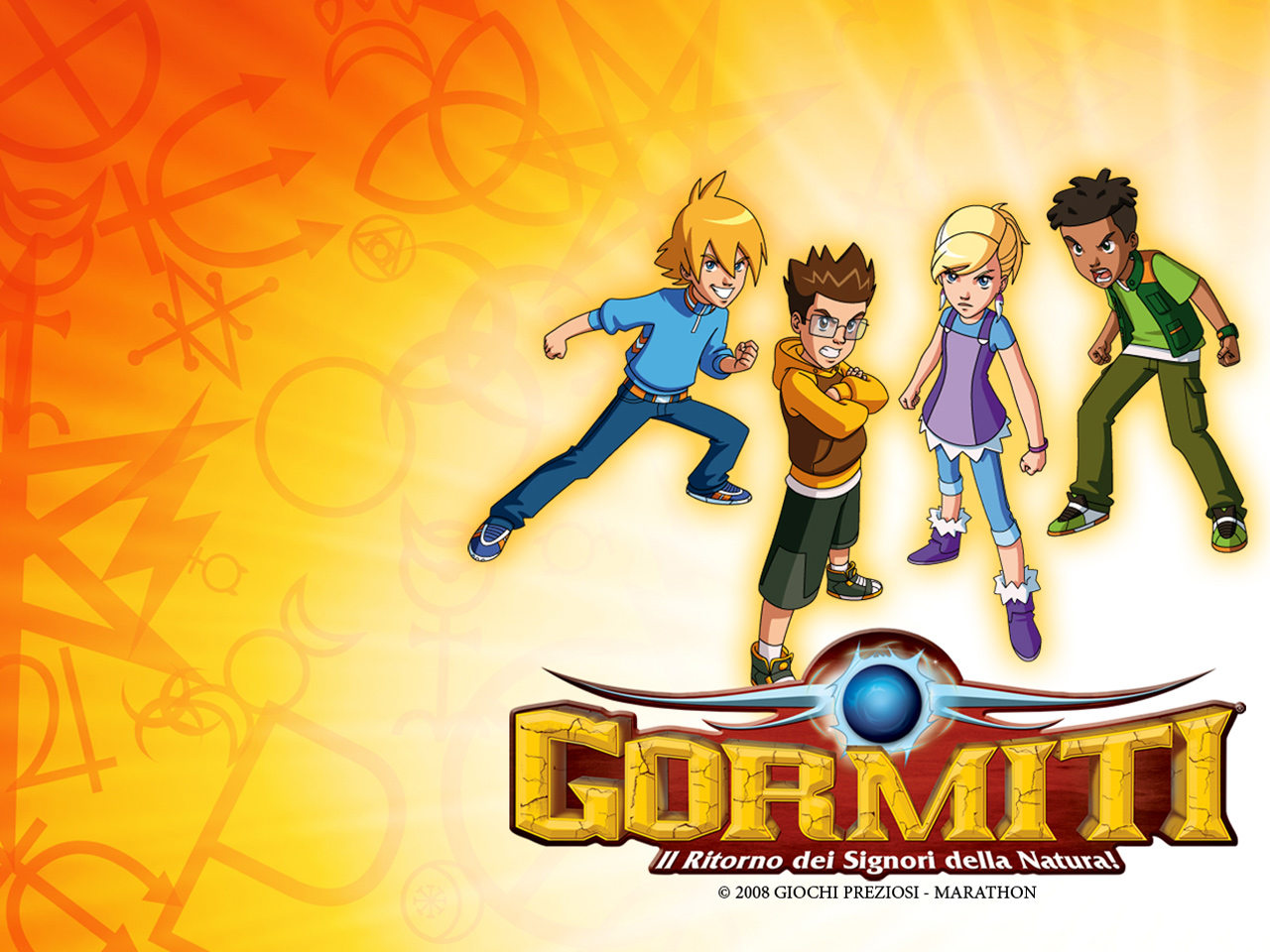 Gormiti : Nick, Toby, Lucas et Jessica fond ecran Gormiti : Nick, Toby, Lucas et Jessica