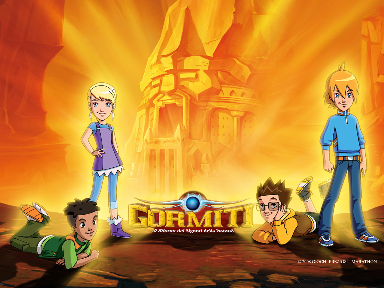 Gormiti : Lucas, Jessica, Nick, Toby fond ecran Gormiti : Lucas, Jessica, Nick, Toby