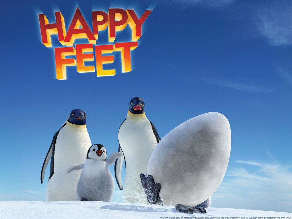 Happy feet fond ecran Happy feet