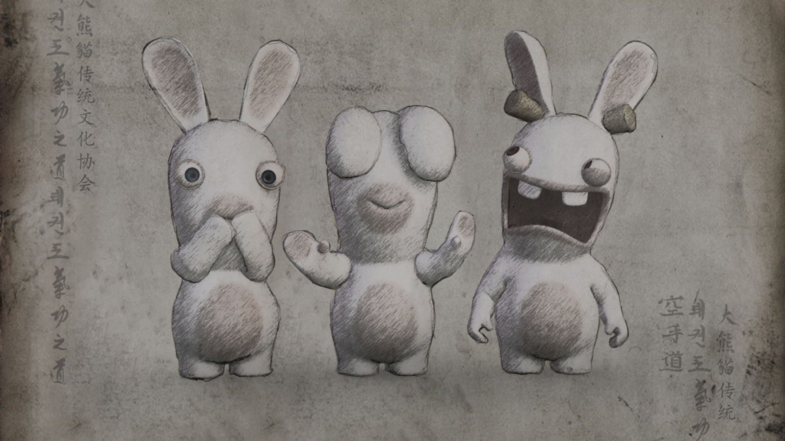Lapins Crétins fond ecran Lapins Crétins