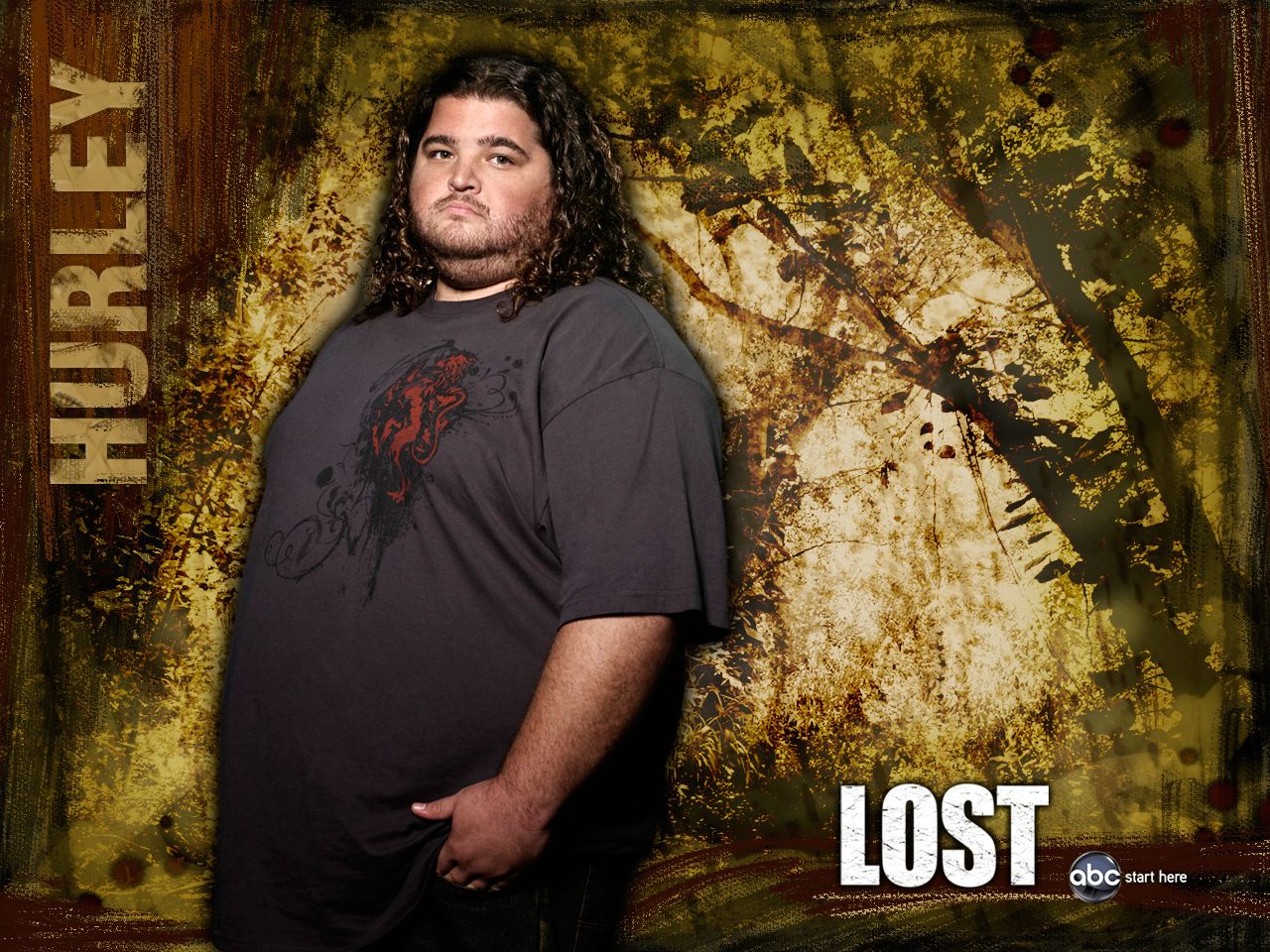Lost saison 4: Hurley fond ecran Lost saison 4: Hurley