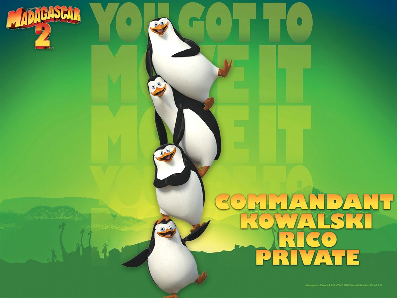 Madagascar 2: pingouins fond ecran Madagascar 2: pingouins