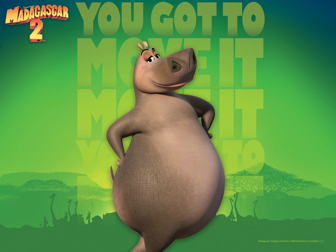 Madagascar 2: hippopotame fond ecran Madagascar 2: hippopotame