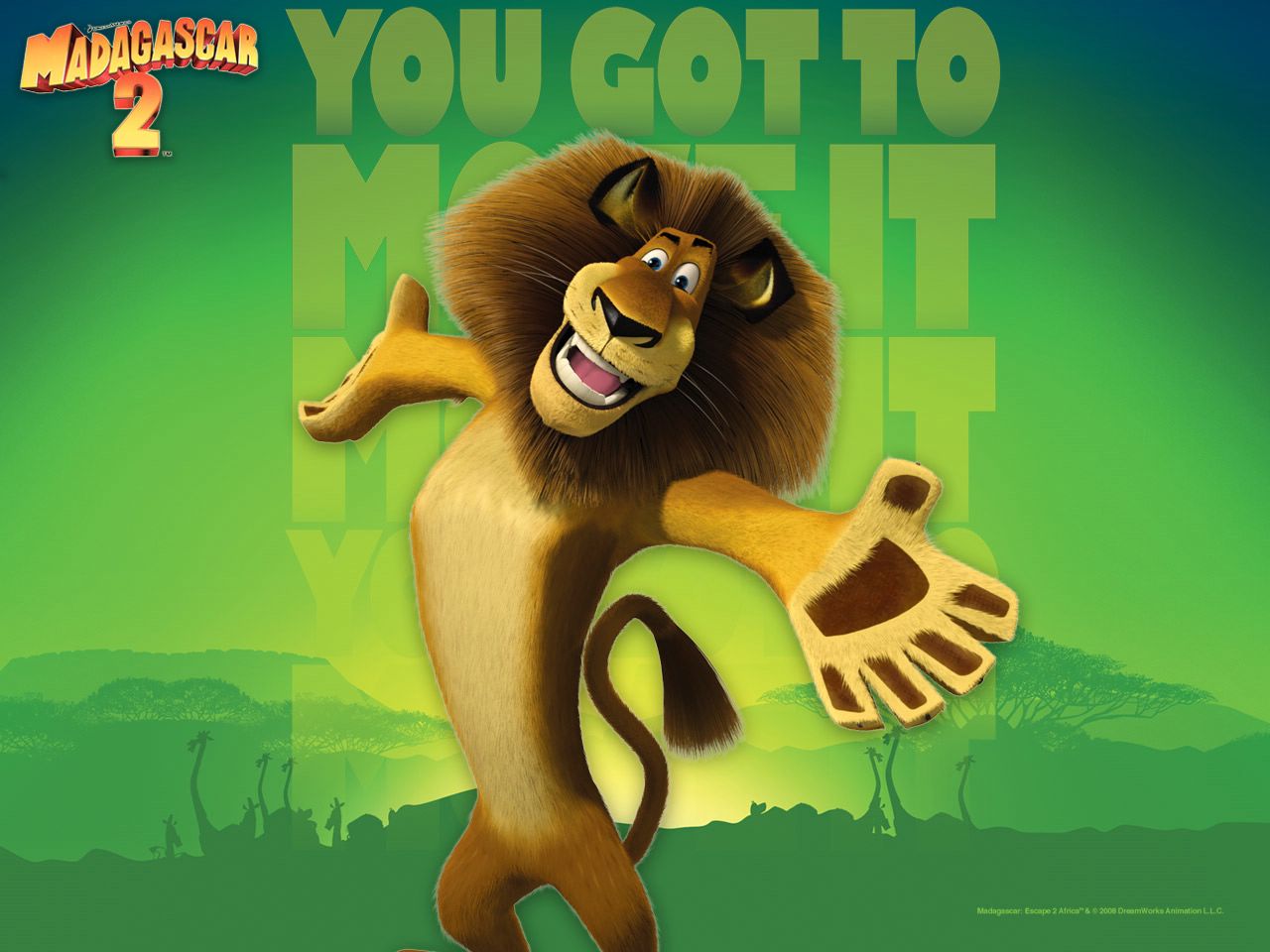 Madagascar 2: lion fond ecran Madagascar 2: lion