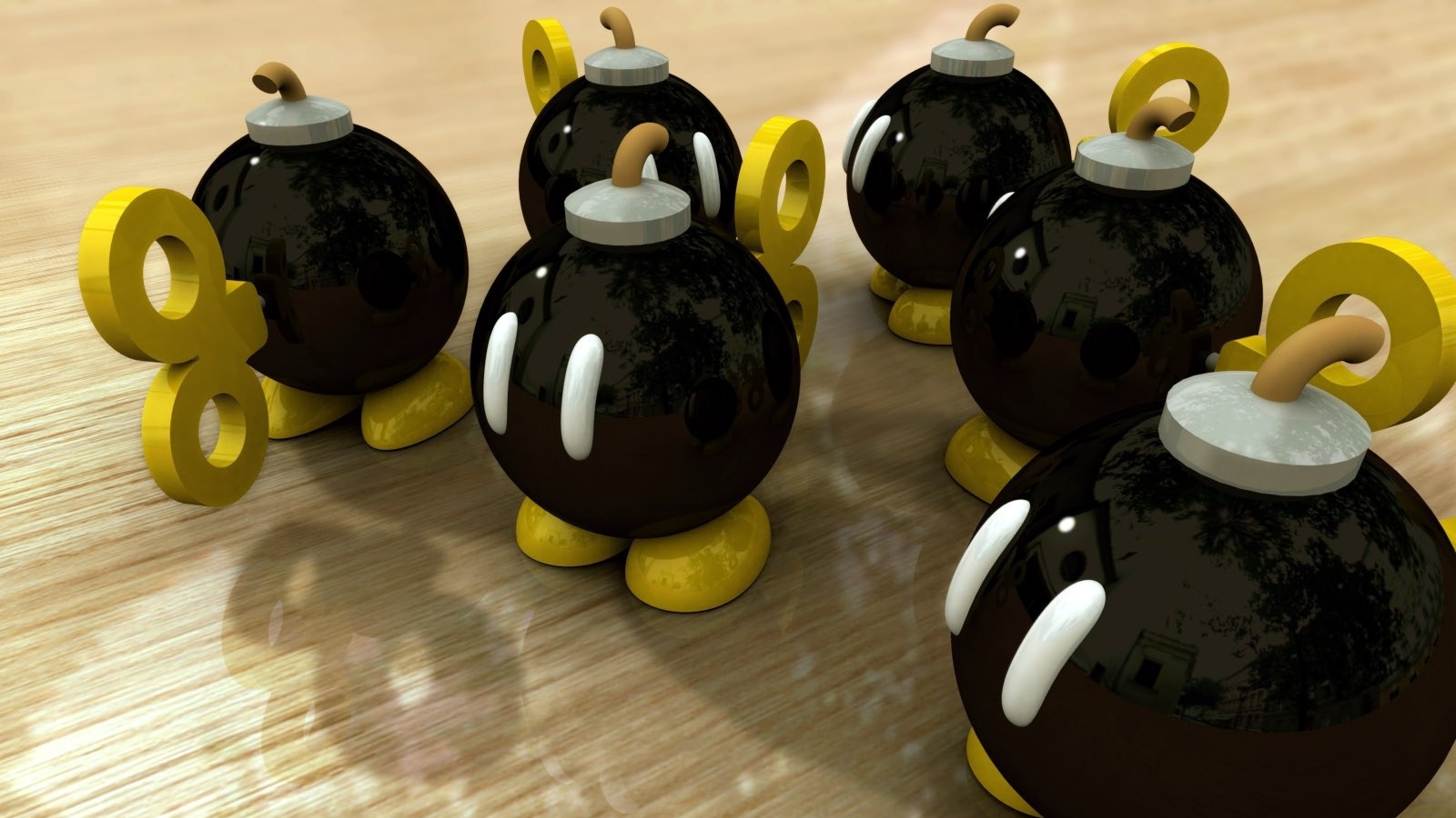 Mario : Bob-ombs fond ecran Mario : Bob-ombs