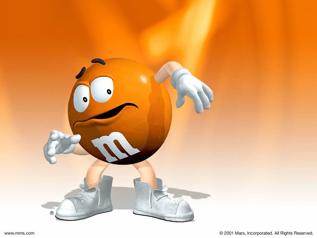 M&Ms orange fond ecran M&Ms orange