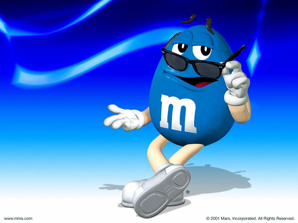 M&Ms bleu fond ecran M&Ms bleu