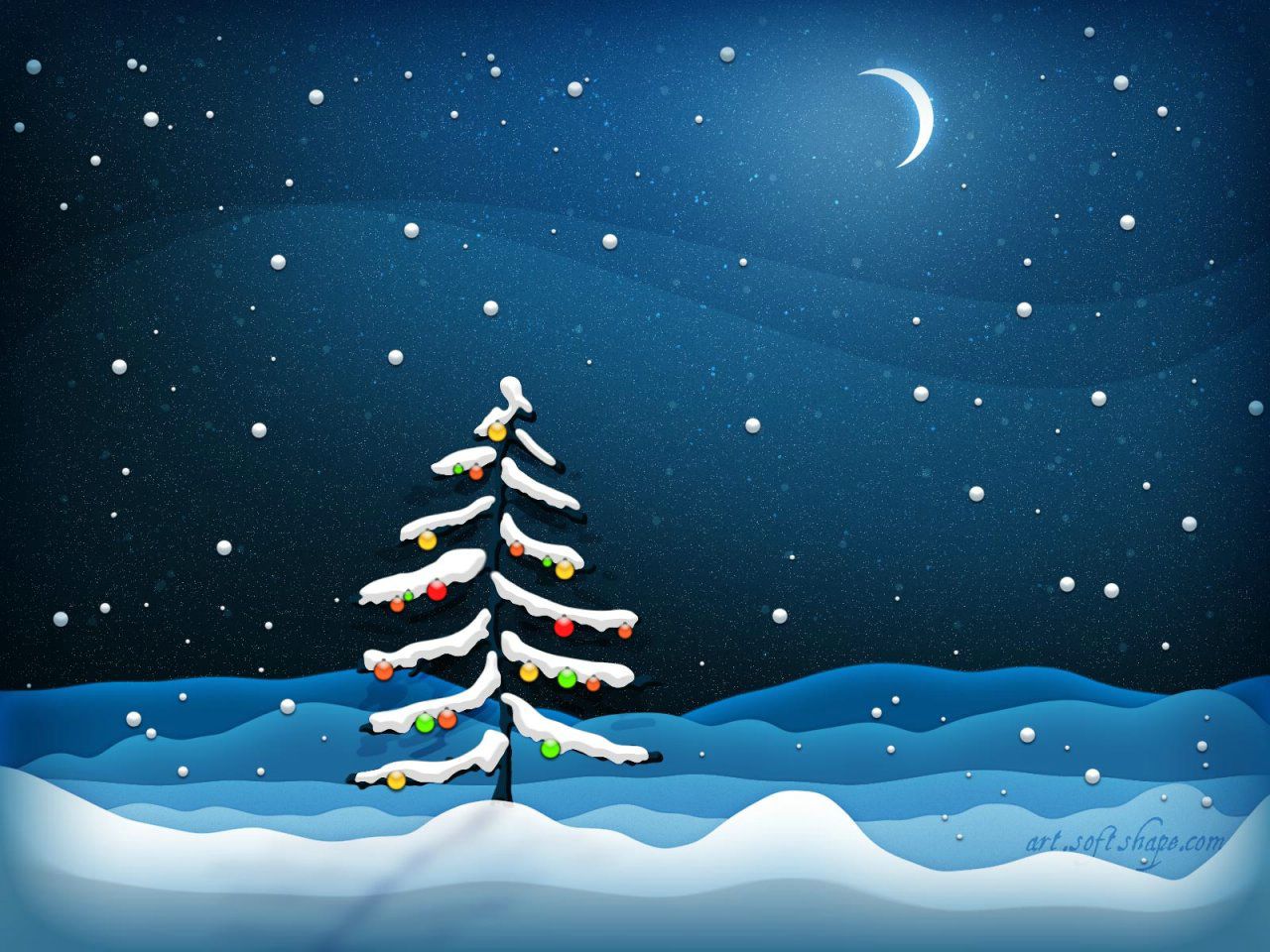 Nuit de Noël fond ecran Nuit de Noël