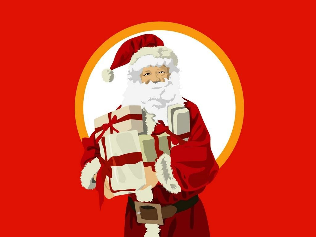 Cadeau du Père Noel fond ecran Cadeau du Père Noel