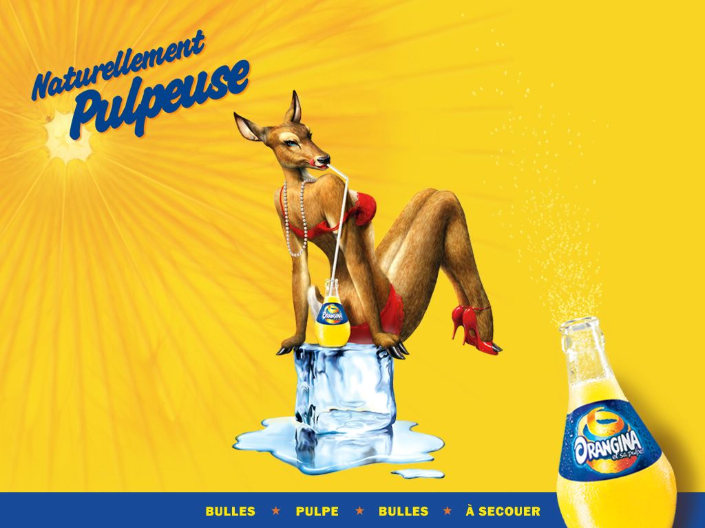 Pub Orangina fond ecran Pub Orangina