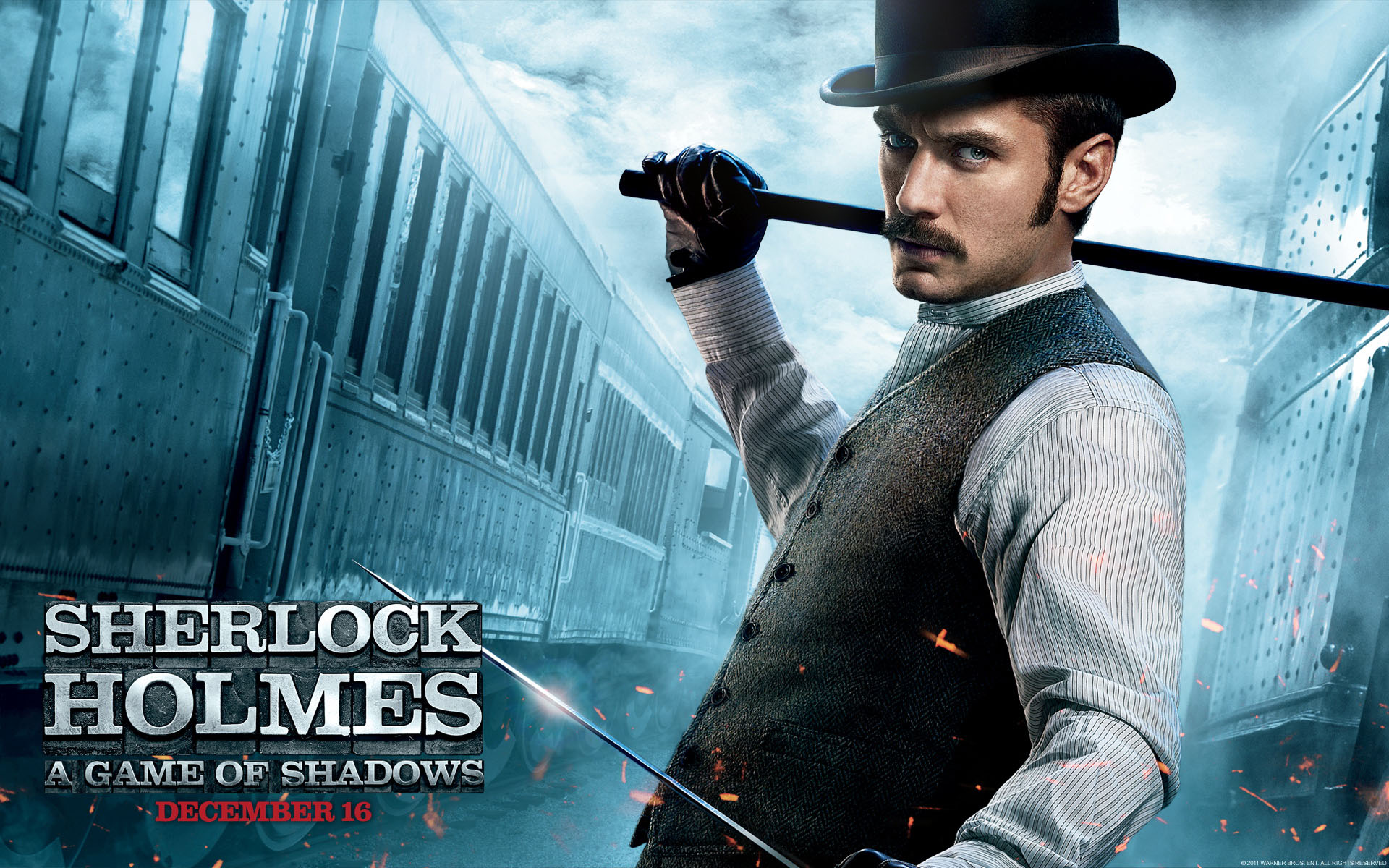 Sherlock Holmes 2 : Jude Law fond ecran Sherlock Holmes 2 : Jude Law