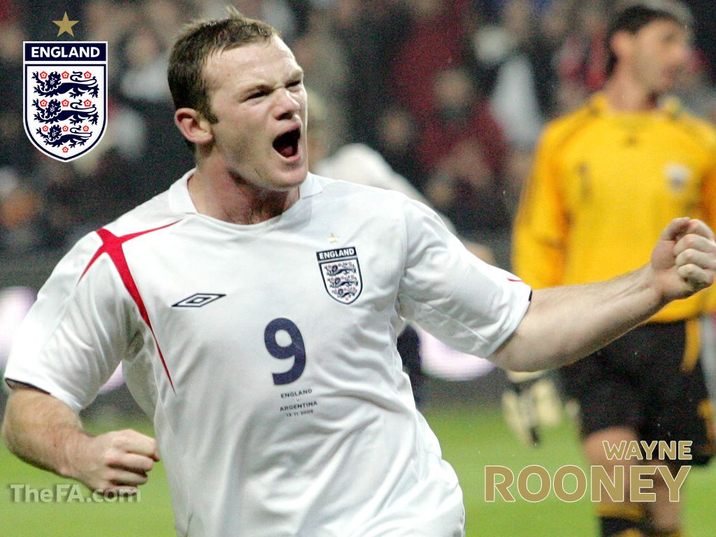 Wayne Rooney en équipe d'Angleterre fond ecran Wayne Rooney en équipe d'Angleterre