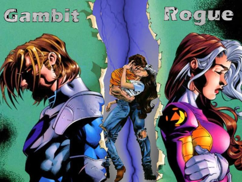 Gambit et Rogue fond ecran Gambit et Rogue