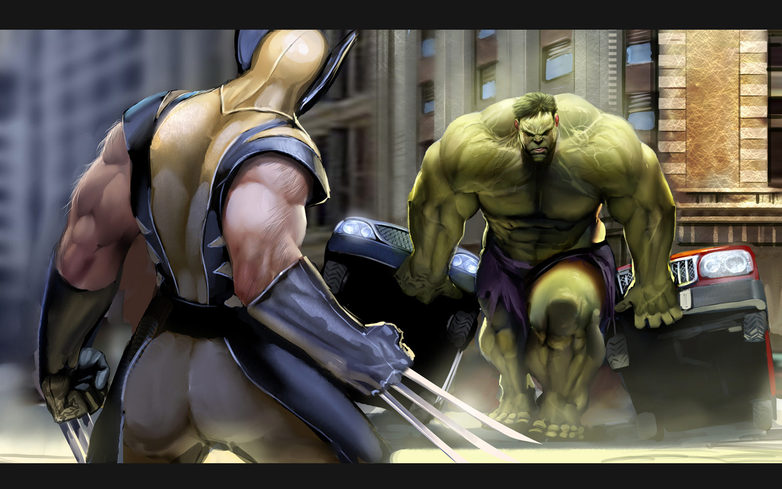Xmen : Hulk & Wolverine fond ecran Xmen : Hulk & Wolverine