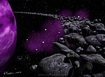 fond ecran  image 3d asteroïdes
