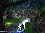 fond ecran  Licorne en 3D