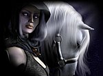 fond ecran  Cheval et fantome en 3D