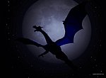 fond ecran  Dragon volant en 3D