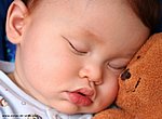 fond ecran  bébé dort