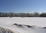 fond ecran  champs sous la neige
