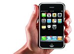 fond ecran  iphone dans une main