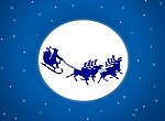 fond ecran  Le Père Noël et son traineau