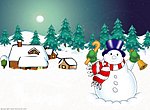 fond ecran  Bonhomme de Neige