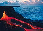 fond ecran  Volcan et lave