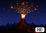 fond ecran HD Volcan de cadeaux